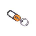 Metal keychain attached to belt loop with dual rings