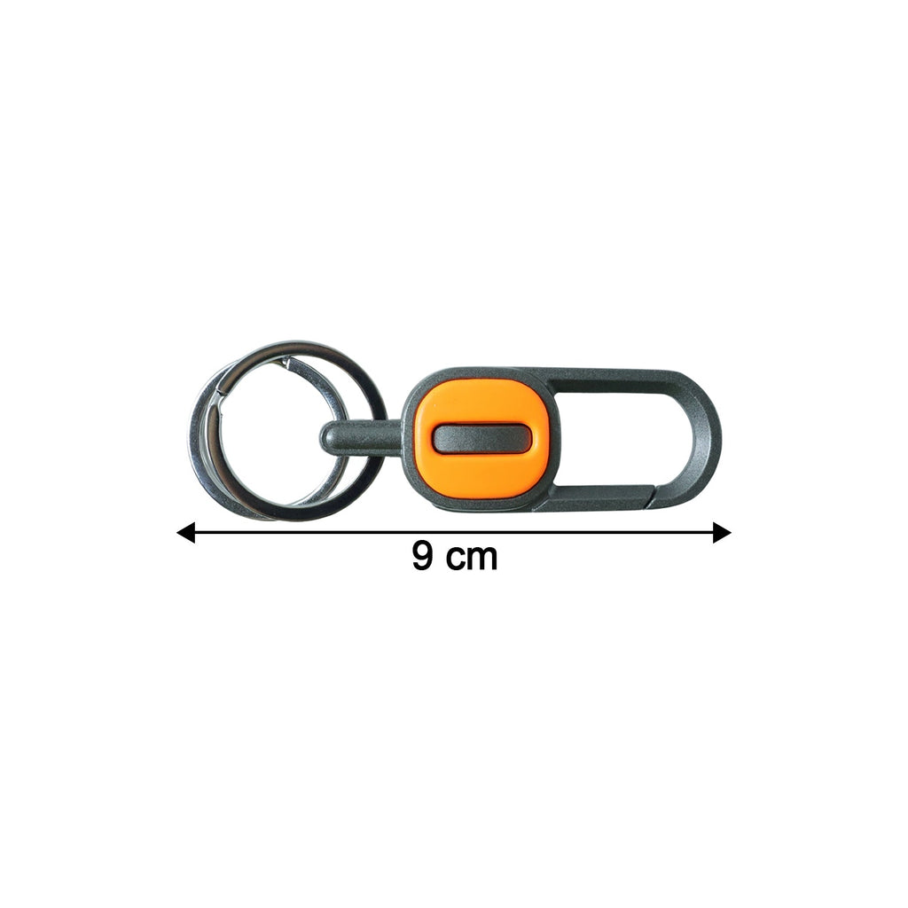 Durable metal alloy carabiner key holder showing quality finish