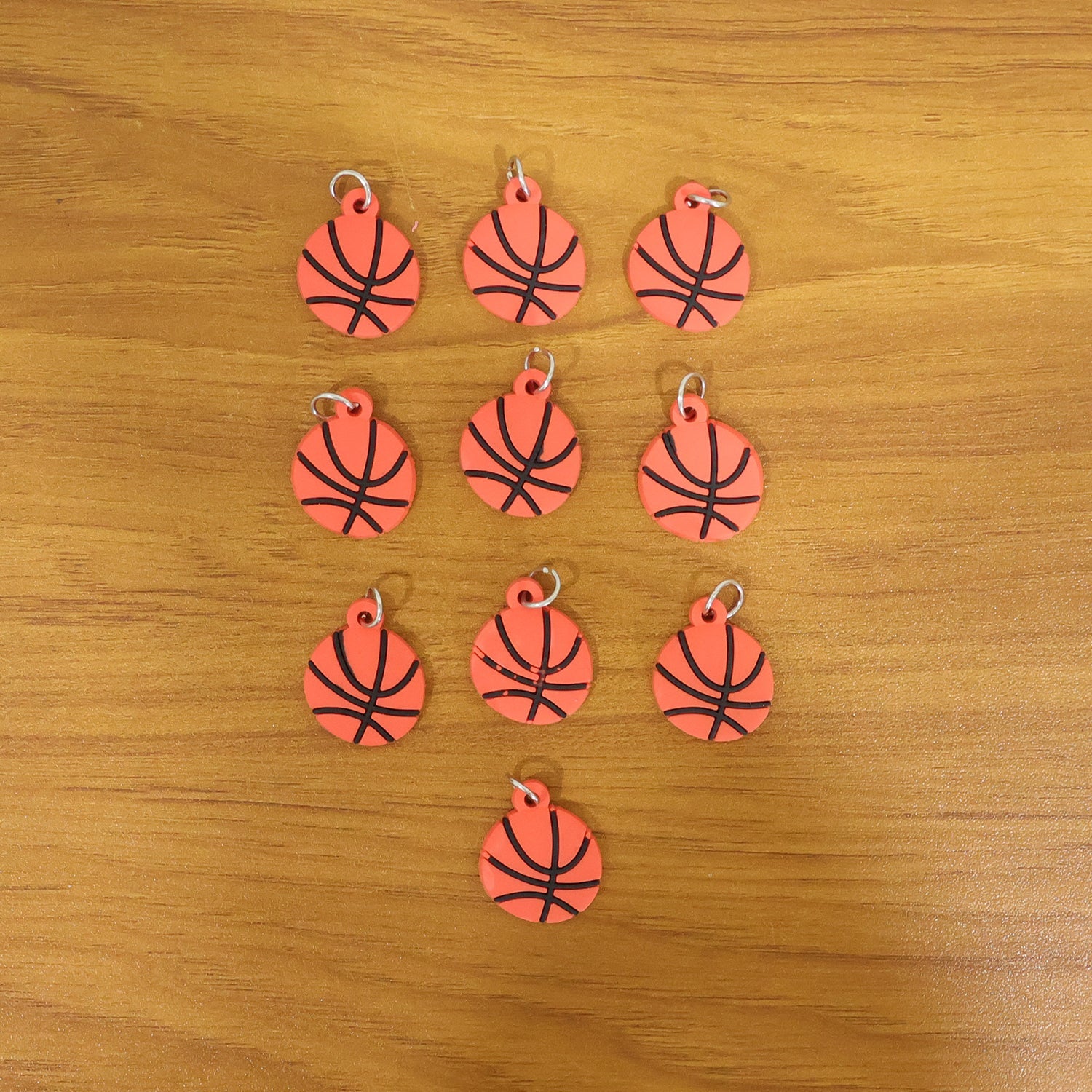 Basketball bag charm accessory for keys and bags
