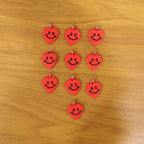 Pair of cute smiley heart keychains for gifts and accessories