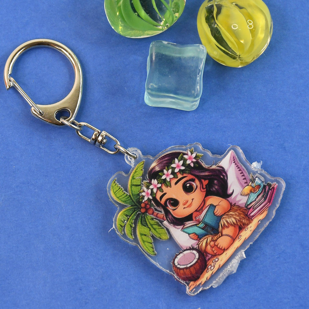 Mixed design keychain including inspirational quote tags