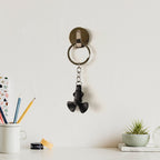 Keychain collection featuring alphabet and character charms