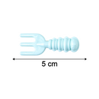 Size reference showing compact mini decorative hair clips