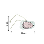 Soft sponge material of a cartoon bath scrubber, ideal for sensitive skin.