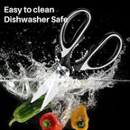 Retail packaging for the versatile  Multi-Function Kitchen Scissor.