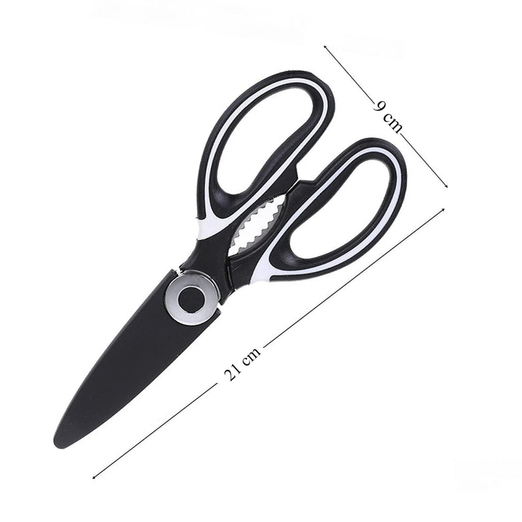 Diagram illustrating the dimensions and size of the  Multi-Function Kitchen Scissor.