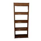Rolling storage shelf with durable plastic construction