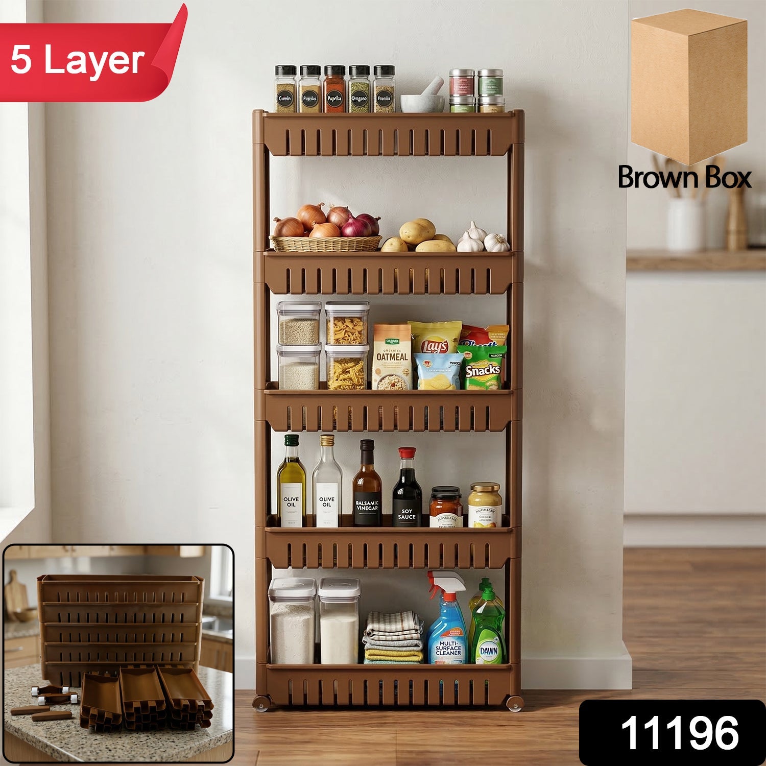 Multi-purpose organizer rack for kitchen and household use