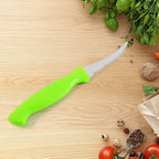 Multipurpose kitchen knife showing ergonomic handle and sharp edge.