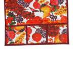 Durable PVC fridge top cover with a beautiful fruit design for appliance protection.