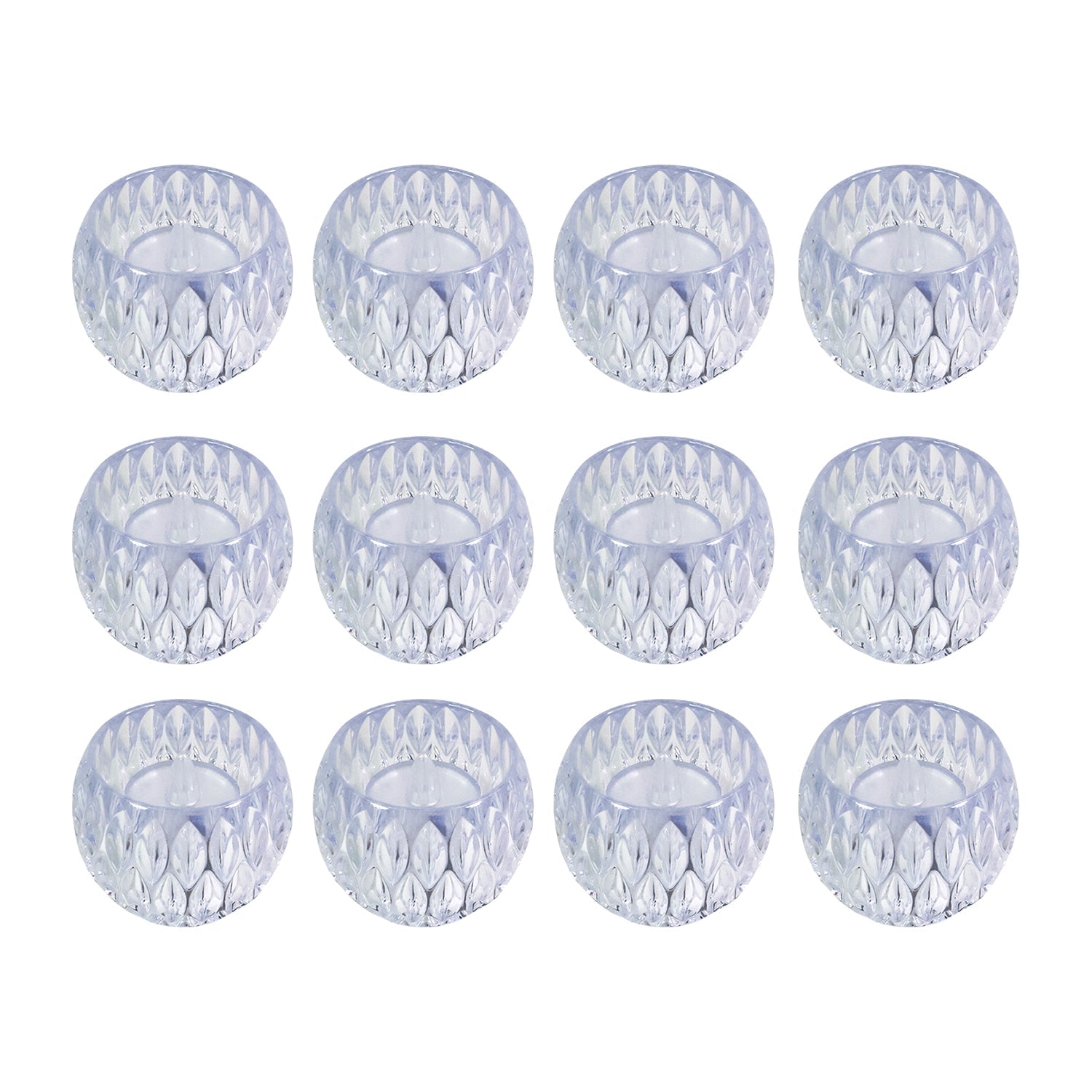 Premium crystal style flameless LED lamps creating cozy ambiance