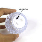 Set of 12 crystal style LED lights for home and festival decoration