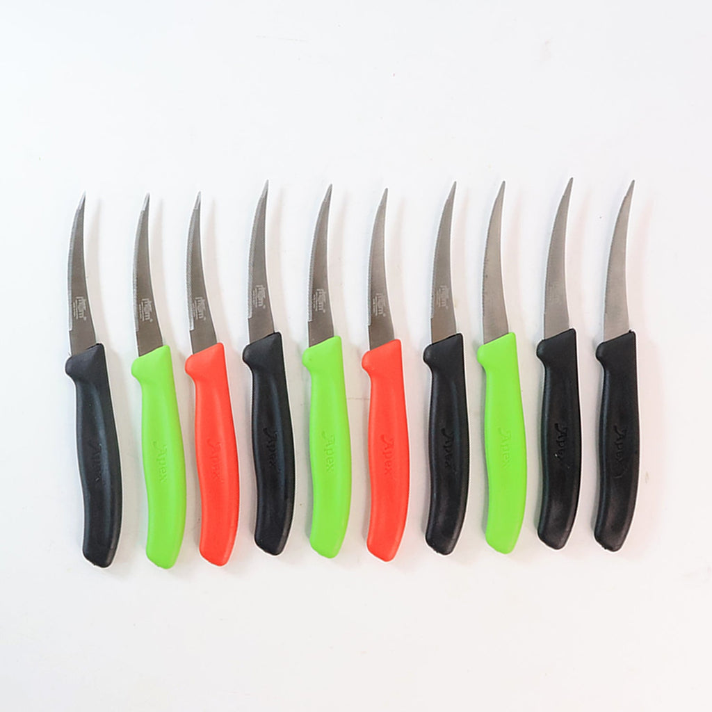 Stainless steel lemon knives with vibrant handles making kitchen tasks easier