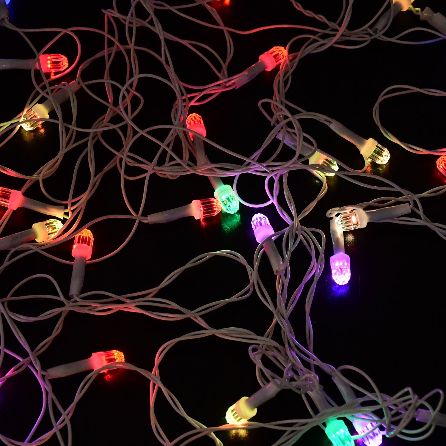 Curtain style multi-color LED string lights for wall decoration