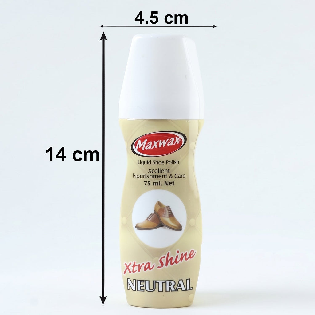 Neutral shoe polish for all colors with portable 75ml bottle