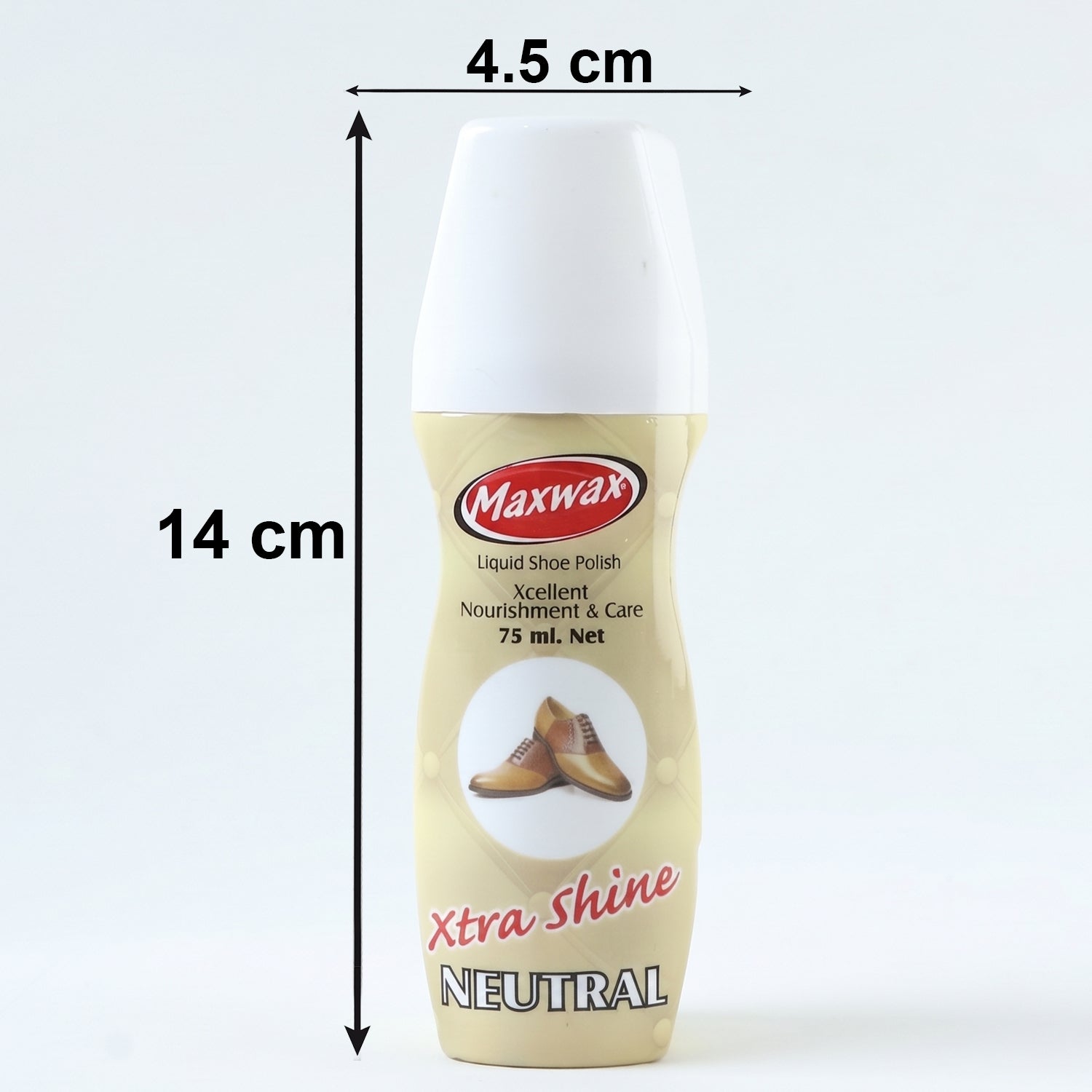 Neutral shoe polish for all colors with portable 75ml bottle