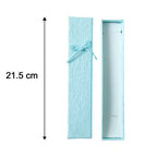 Size comparison of long jewelry gift box for understanding dimensions