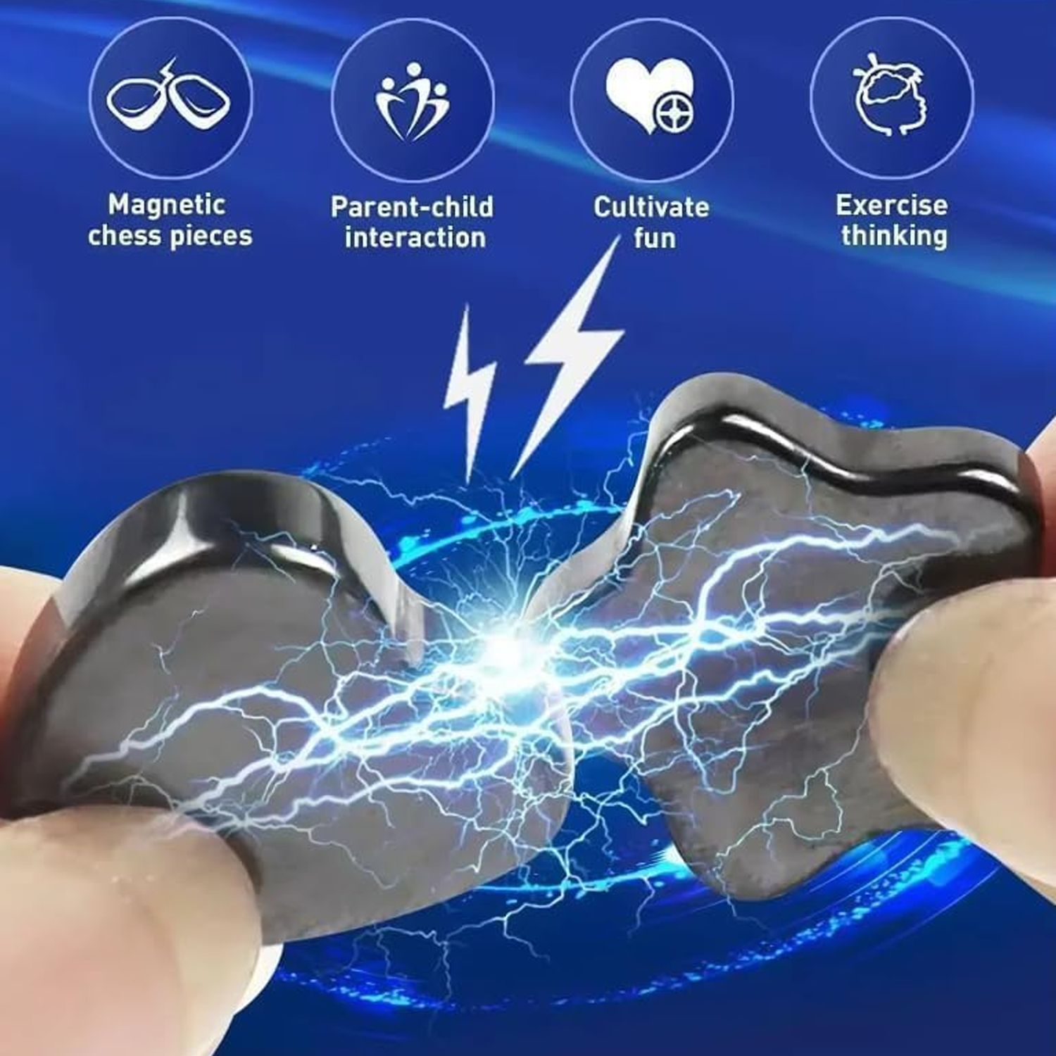 Children playing together with Magnetic Power Kit educational toy