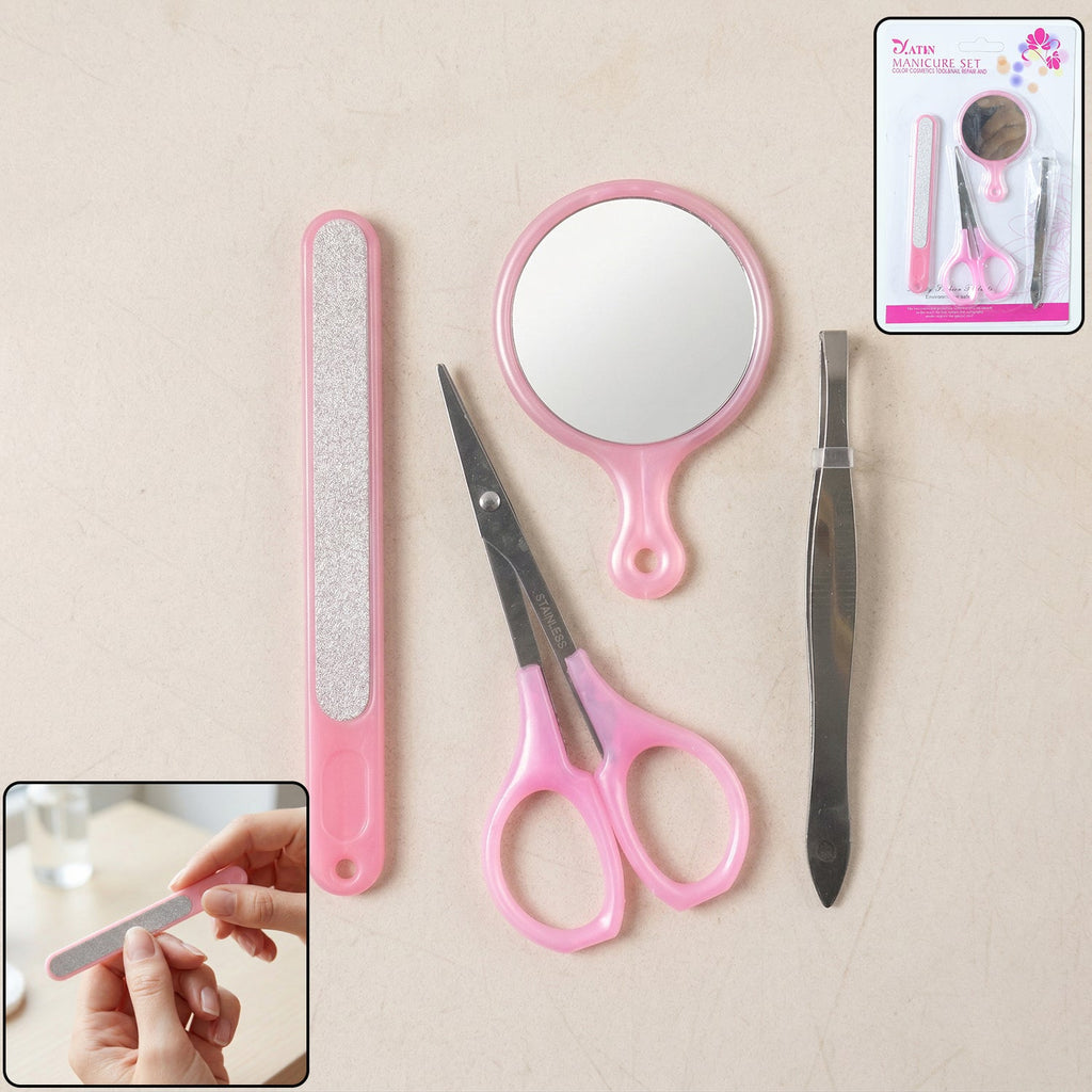 4 in 1 manicure kit with nail scissors and files