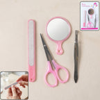 4 in 1 manicure kit with nail scissors and files