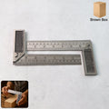 Metal try square ruler set made from corrosion resistant steel for precise measuring