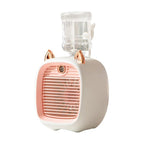 Mini air cooler fan ideal for personal cooling in offices or travel