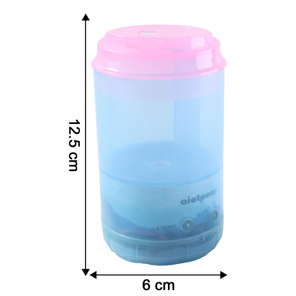 Diagram showing precise dimensions of the portable USB humidifier.