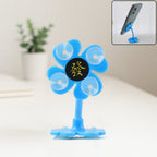 360° rotatable car phone holder with strong suction base displayed in a car.