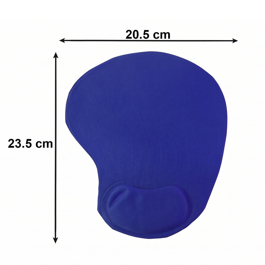 Underside view of the ergonomic wrist rest mouse pad showing its non-slip rubber base.