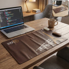 Electric heated mouse pad with adjustable temperature control on a desk.