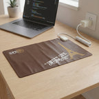 Side view showcasing the ergonomic, cushioned design of the heated mouse pad for wrist support.