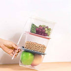 Clear 1000 ml plastic containers ideal for fridge and pantry storage.