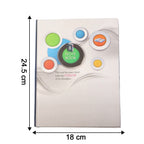Hardbound diary size shown as 240 by 180 mm for portability