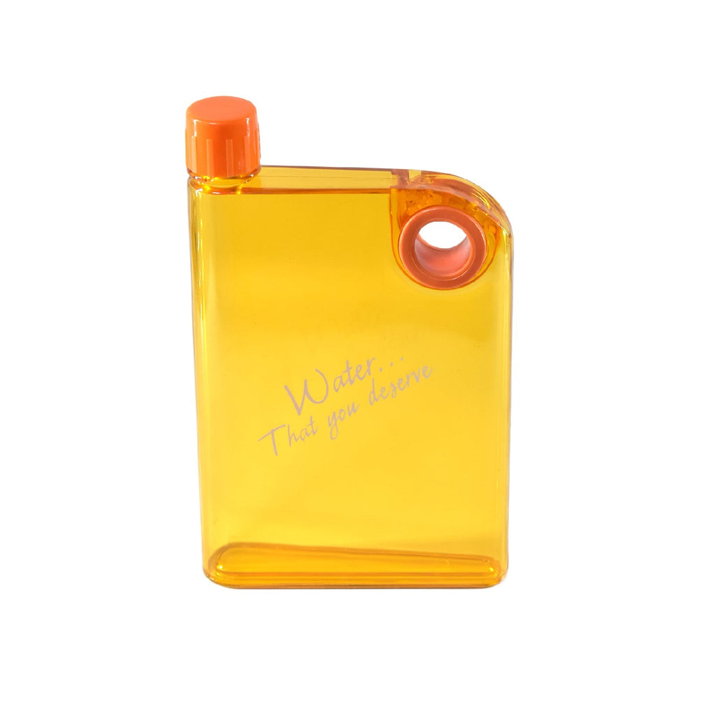 A collection of 380ml slim water bottles in various colors, perfect for school or office use.
