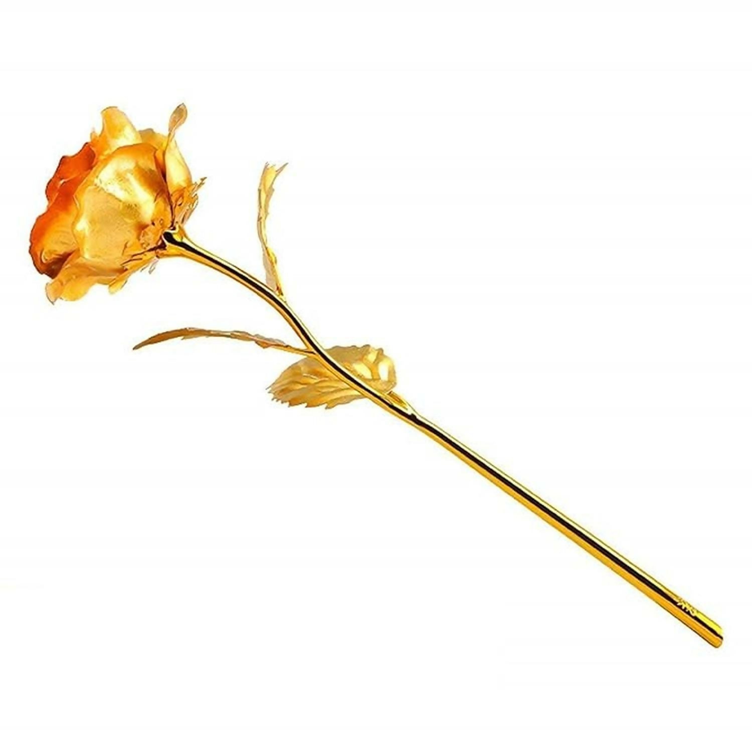 Neutral artificial golden rose decoration