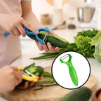 Durable stainless steel Y-shape vegetable peeler with a sharp blade for quick kitchen tasks.
