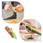 Multi-functional vegetable peeler with a comfortable handle, ready for various kitchen peeling needs.