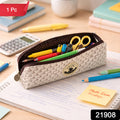 Stationery organizer case with zipper for pens, pencils, and accessories