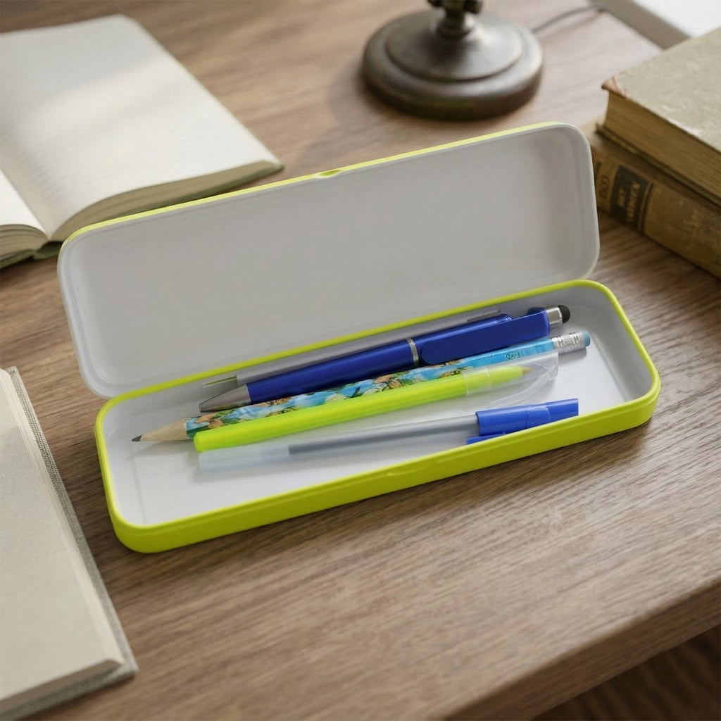 Safe metal school pencil box, fun and functional school supplies organizer