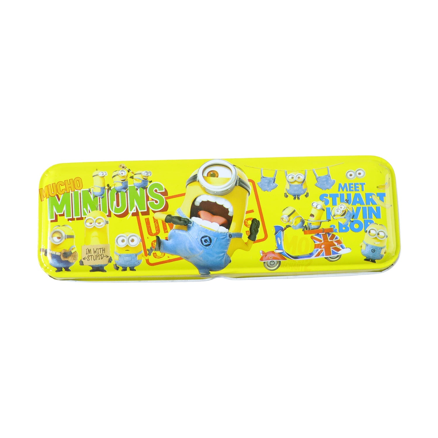 Cartoon-themed school pencil box for kids, compact and stylish
