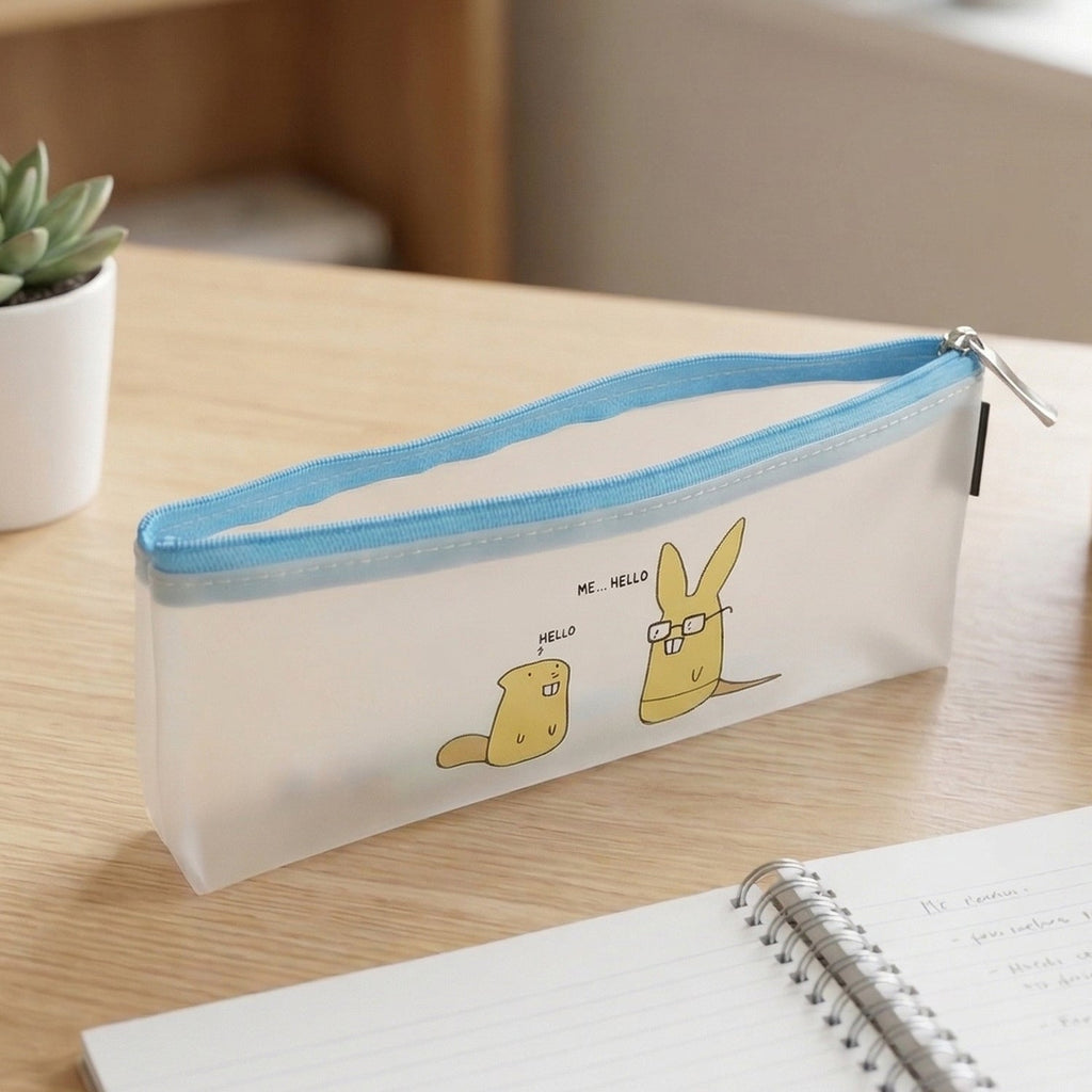 Durable and portable transparent pencil pouch for students and professionals