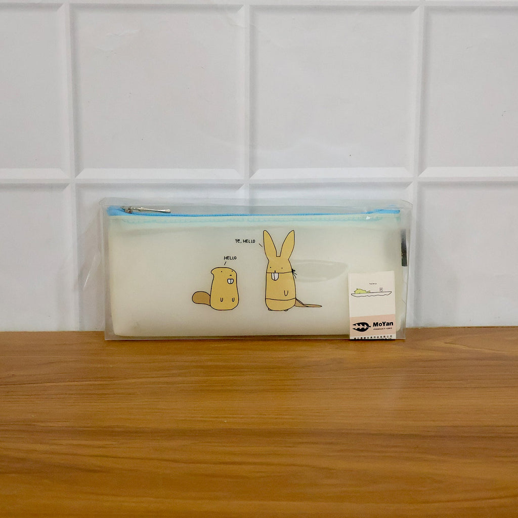 Cute Cartoon Transparent Pencil Pouch – Waterproof & Stylish Organizer
