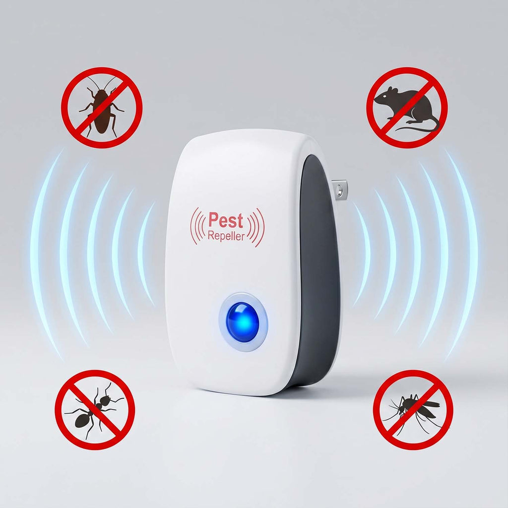 Electronic pest control device for indoor pest deterrence