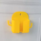 Side view of durable wall mounted mobile phone stand with hook