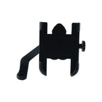Side profile of the durable metal bike phone holder, highlighting its compact and sleek design.