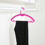 Plastic clothes hanger holder for wardrobe organization