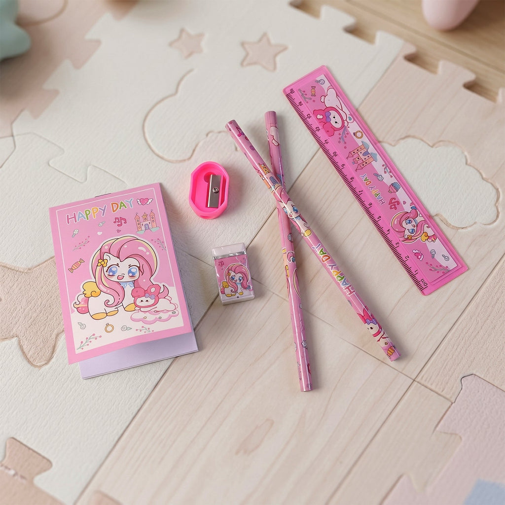 Kids fun unicorn school supplies set