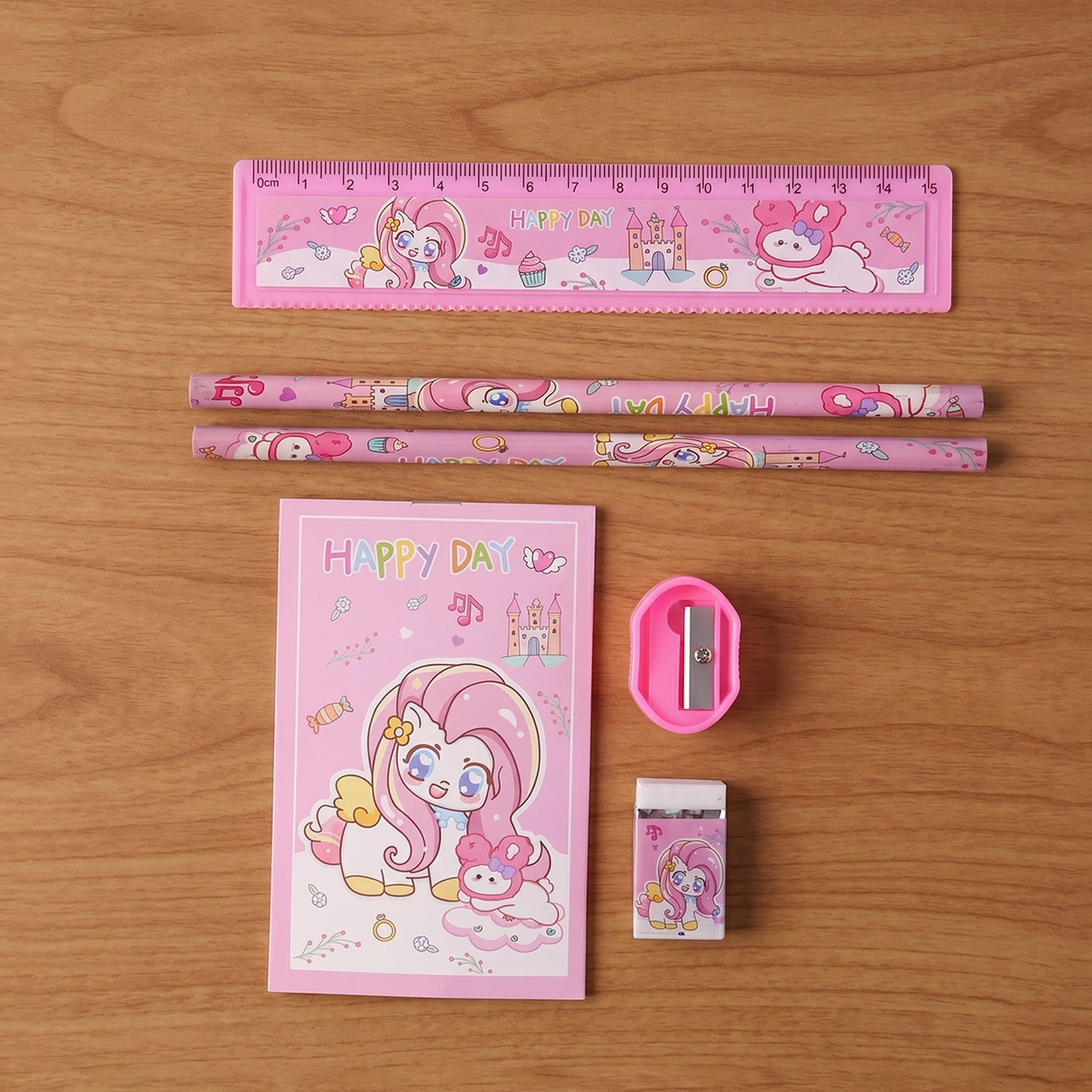 Vibrant school supplies gift set for children