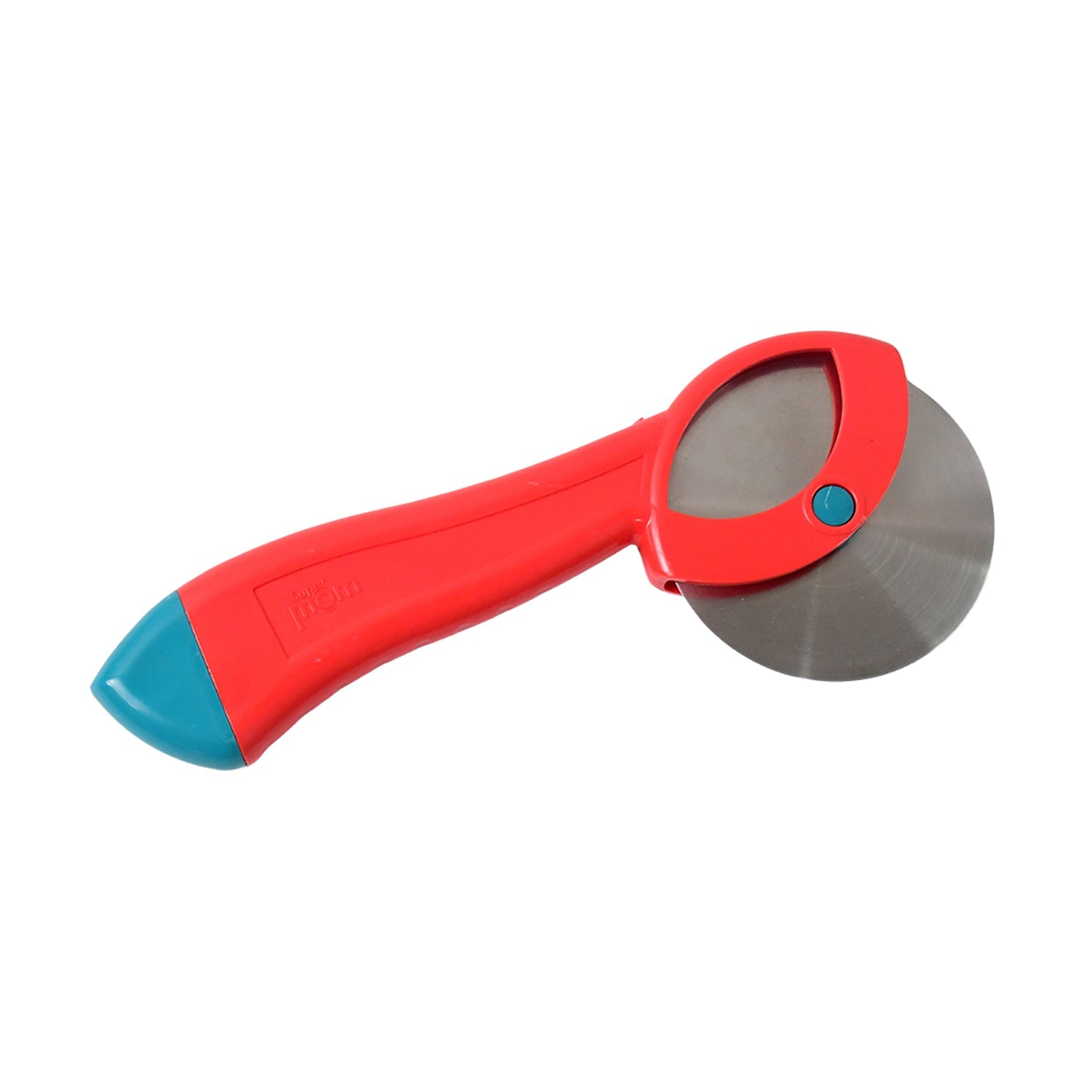 Versatile stainless steel pizza cutter for slicing pastries and dough easily.