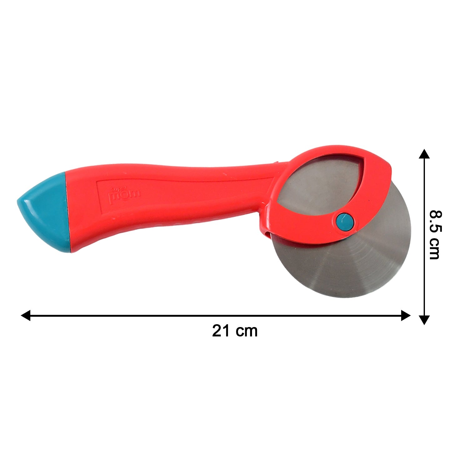 Durable stainless steel pizza cutter built for long-lasting kitchen use.